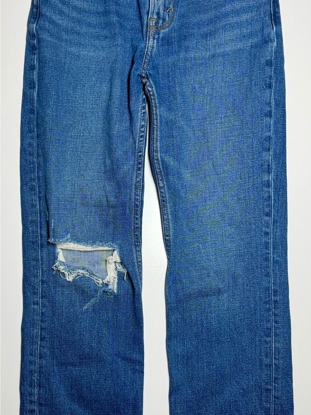 Abercrombie & Fitch The‎ Ankle Straight Ultra High Rise Jeans 24/00R Blue Denim